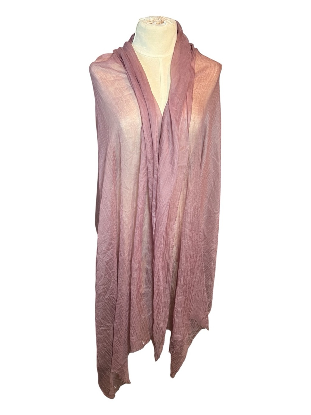 Light Mauve Women's Wrap Scarf - Picture 2 of 4